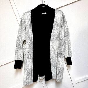 Shapero Handmade Open Front Cinched Waist Long Sleeve Cardigan Coat Sz: M
